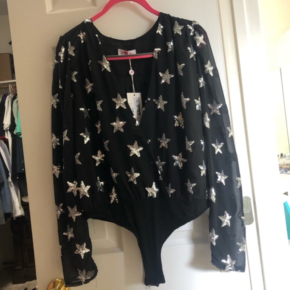 Buddy Love Tops - Buddylove Star Print bodysuit